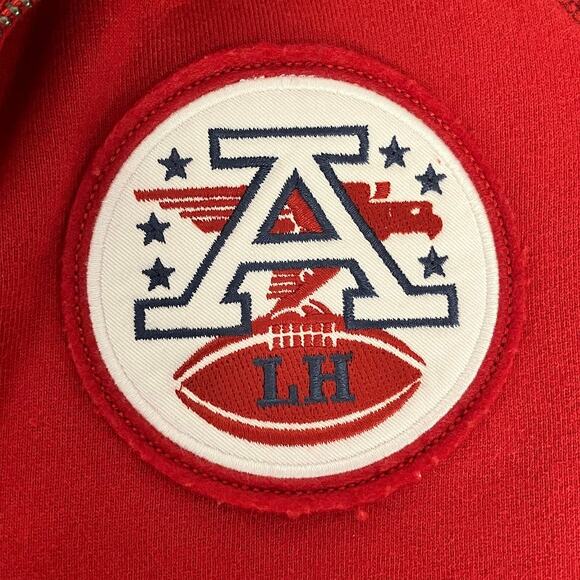 47 Brand NFL AFC Logo Embroidered Patch 1/4 Zip Red Fleece Sweatshirt Size L - Picture 4 of 9